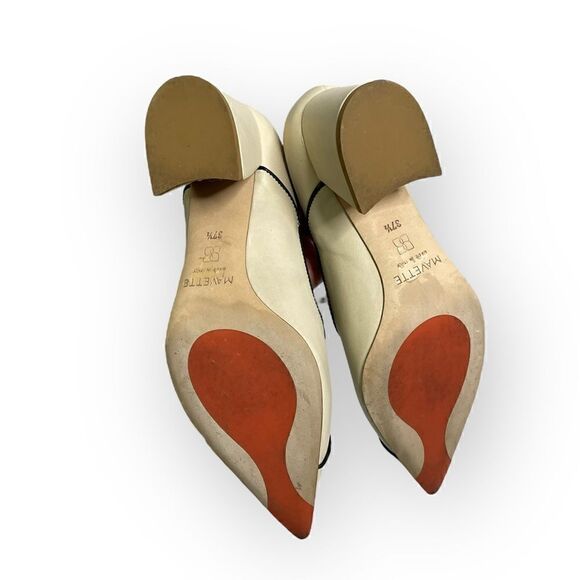 Mavette Fiona Loafer in Ivory Calf Skin 37.5 - Picture 6 of 12